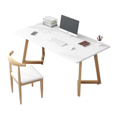 China Home Study Regular Modern Wood Office White Desk With Storage Drawers for sale