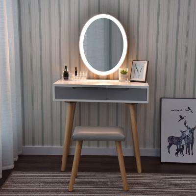 China Vanity Table Set (Height)Adjustable Vanity Vanity Makeup Table With Adjustable Mirror for sale