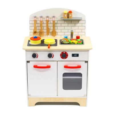 China Eco-friendly Material Wooden Pretend Play Kitchen Toys Cooking Blender Education Toys Wooden Toy Kitchen for sale