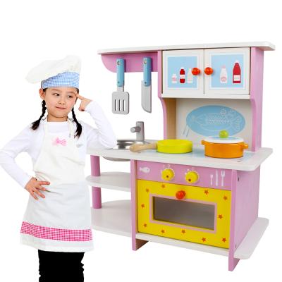 China New Large Eco-friendly Material Wooden Pretend Play Playset Preschool Cooking Kitchen Play Kids Games Toys For Girls In Case Bag for sale