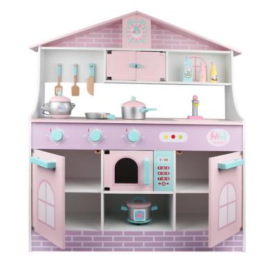 China 2021 Eco-friendly Material High Quality Toys Cooking Pretend Play Wooden Kitchen Toy Set For Kids for sale