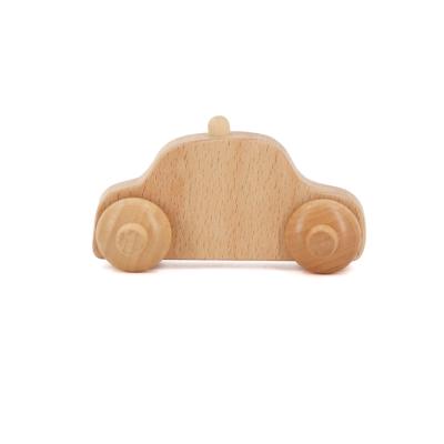 China Material Children's Inertia Cart Wooden Car Toy Eco-friendly Mini Log Cart for sale