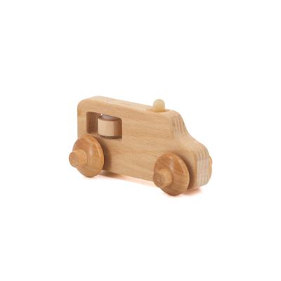 China 2021 Eco-friendly Materials Cheap Child's Toy Mini Car Different Colors Wooden Car for sale