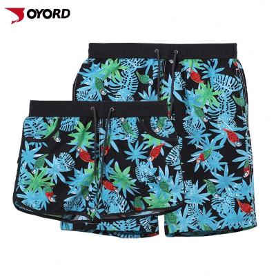 China Custom Made Surf Anti-UV Quick Dry Breathable Couples Matching Beach Swimming Shorts For Couples for sale