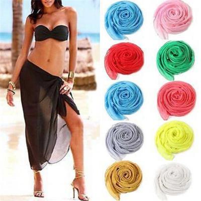 China Plus Size Colorful Sexy Beach Cover Up Womens Sarongs Summer Bikini Cover Ups Wrap Beach Dress Skirts Towel Cotton Pareo For Women for sale