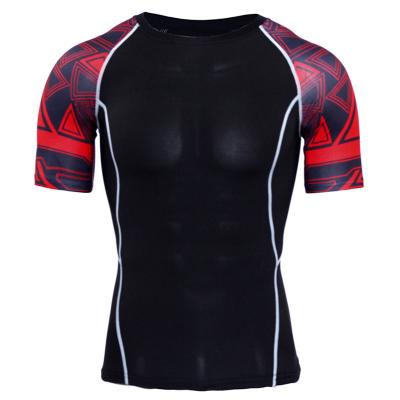 China Wholesale High Quality UV Quick Dry Muttahida Majlis-e-Amal Rashguard Bjj Anti Short Sleeve Men Joyord Rashguard Custom Printed Clothing Men UV Protection Rash Guard for sale