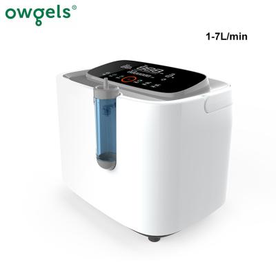 China French Molecular Sieve Oxygen Concentration 93%Â ± 3% Owgels 7L Medical Oxygen Concentrator Portable Oxygen Concentrator Best Selling Price 2021 for sale