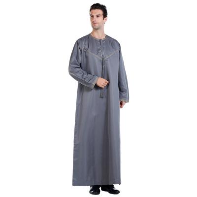 China Muslim Men Middle East Arab Amazon Neck Solid Color Long Dress Gow Formal Occasion Dress Loose Round Formal Maxi Dress for sale