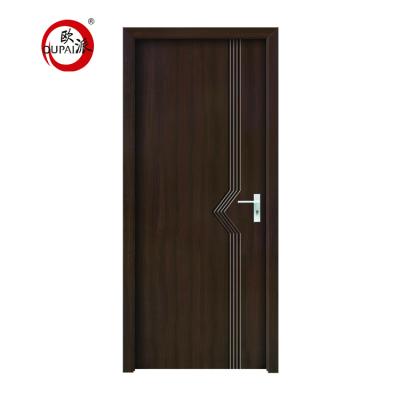 China Cheapest PVC Flush Solid Wood Interior Hotel Bathroom MDF Swing Door MDF+ Honey Comber Door for sale