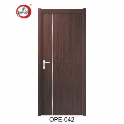 China New Swing Plain Wood Customized Size And Colors Flush Home Front Door Patterns for sale