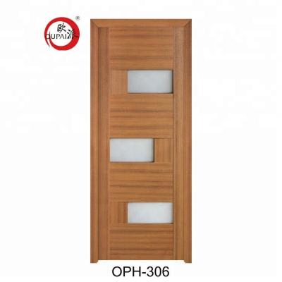 China New Design Swing MDF Interior Door PVC Door Custom Design Single Flush Glass Classroom Insert Wood for sale