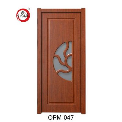 China Swing Good Reputation Circle Flower Pattern Glass Flower Pattern Red Printed Sound Hotel Door Semi Hard for sale