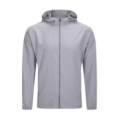 China Men's Sports Coat Fitness Hooded Coat Antibacterial Quick Dry Casual Slim Outdoor Running Male Antibacterial for sale