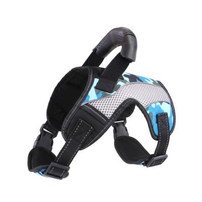 China Customs Service Reflective Dog Harness Reflective Adjustable Vest With A Training Handle for sale