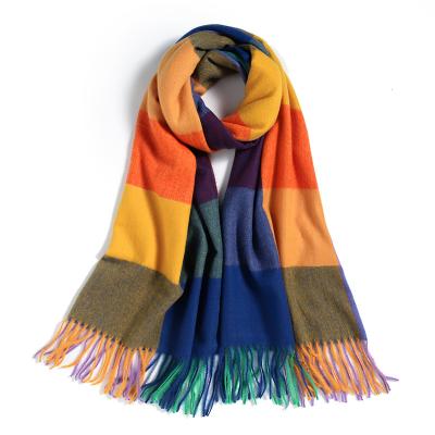 China Fashionable soft Nordic 2021 new other fashionable new fashion scarves korean style accessories artificial cashmere grid tested style scarf to ensure women for sale