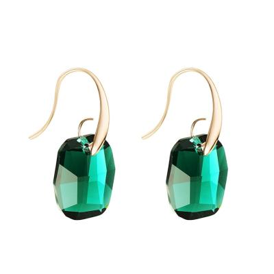 China 2021 TRENDY New Trendy Jewelry Colleen Rose Austrian Crystal Big Chandelier Gold Plating Green Charming Women Drop Earrings for sale