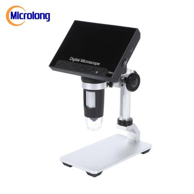 중국 Portable LCD Electronic Metallurgical Screen Camera 1/4' 8 LED Digital Microscope 판매용