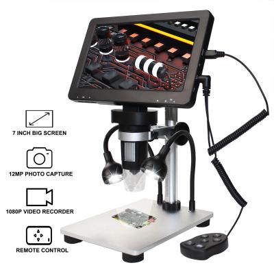 China 2021 HD Portable Desktop Microscope 7inch LCD Electronic Digital Microscope DM9 en venta