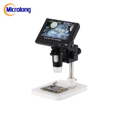 China Factory wholesale price portable rohs usb digital microscope with 4.3 inch lcd screen 1/4' en venta