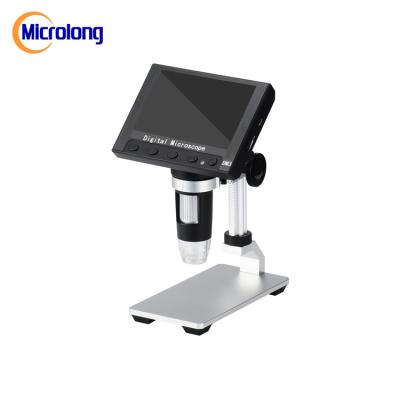 China High Quality Metal Adjustable Stand 4.3 Inch Camera HD Monocular Microscope 1/4' en venta