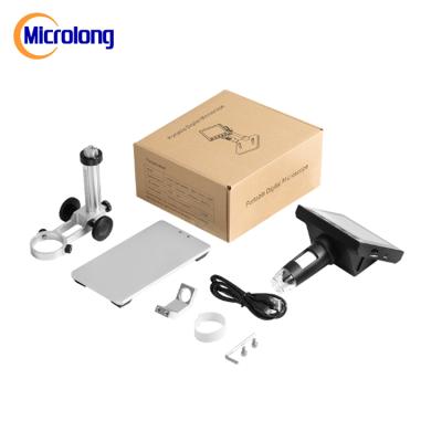 China USB Digital Microscope With 8 LED Light 2MP LCD Screen Electronic Microscope 1/4' en venta