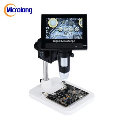 China Original Factory Supplier Wholesale 4.3 Inch Portable 1/4' USB Digital Microscope 8 LED Screen rohs LCD Display en venta