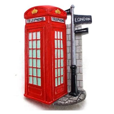 China Europe Phone Booth, London 3D Souvenir Fridge Magnet for sale