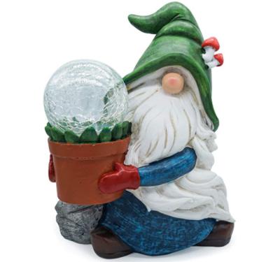 China Europe Solar Garden Gnome Statue, Laying With Solar LED, Outdoor Decoration for sale