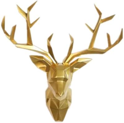 China Head of Europe Deer Wall Art - Geometrial Deer Head Sculpture Home Decor for sale