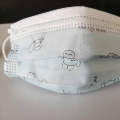 China Kids Children Kids Color Cartoon Nonwoven Medical Disposable Surgical Face Mask for sale