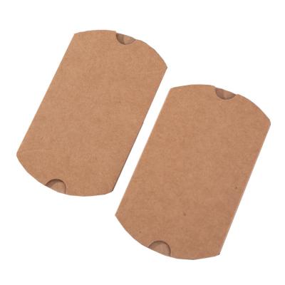 China Recyclable High Quality Pretty Custom Printable Kraft Paper Pillow Boxes Candy Box Gift Box for sale