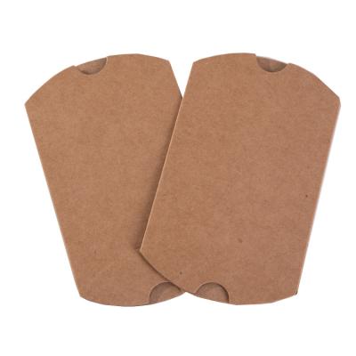 China Mini Personalized Logo Kraft Paper Recyclable Box Small Wedding Candy Packaging Shaped Pillow Case Gift Boxes for sale