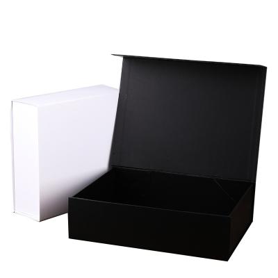 China High Quality Custom Design Black Materials Fashion Paper Box Recycled Magnetic Clothing Cardboard Box For Product Packing Box for sale