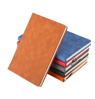 China Eco-Friendly Business Paper Custom Hardcover Stationary Journal Notebooks A5 Embossed Logo Soft PU Faux Leather Diary Set Gift Notebook 2022 for sale