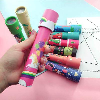 China Portable Paper Kaleidoscope Magic Kids Rotate Cartoon Kaleidoscope Paper Children Play Kaleidoscope for sale