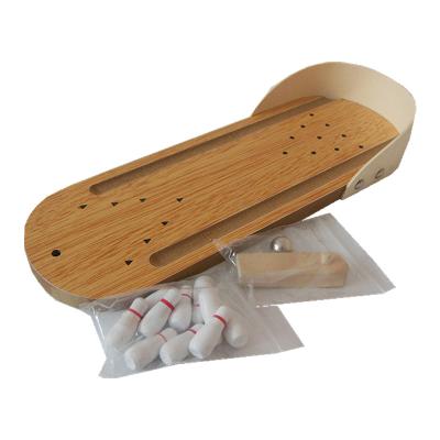 China Wholesale Factory Price Mini Kids Game Kids Sports Ball Bowling Set Wooden Desktop Rolling Educational Toy for sale