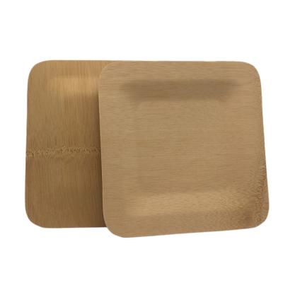 China High Quality Disposable Disposable Biodegradable Recyclable Bamboo Craft Disposable Eco-Friendly Dishes Take Out Dishes for sale