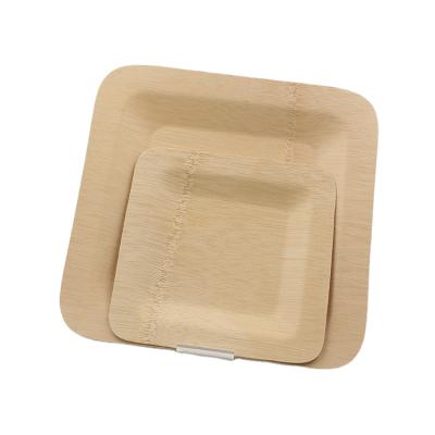 China Disposable Disposable Dish 100% Natural Wooden Biodegradable Disposable Dishes Food Certification Food Safety Bamboo Boxes For Dishes for sale