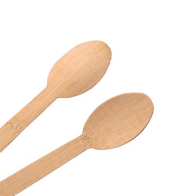 China Eco-Friendly Factory Wholesale Bamboo Spoons Recyclable Fruit Party Biodegradable Disposable Environmental Spoon for sale