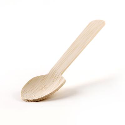 China Co Spoon 100% Nature Organic Biodegradable Recyclable Green Soup Spoon Disposable Bamboo Ice Cream Friendly Bulk Bamboo Spoon for sale