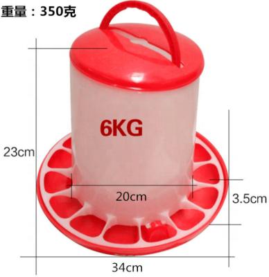 China Good Quality Durable Factory Chicken Red Capped Feeder With Sturdy Raw Materials for sale