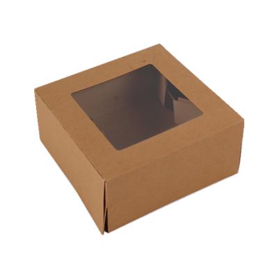 China Recyclable Translucent PSB Kraft Paper Food Cake Snack Packaging Box for sale