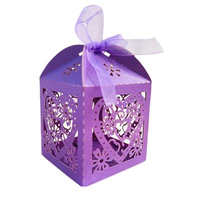 China Recycled Materials Like European Hollow Box Wedding Candy Packaging Box for sale