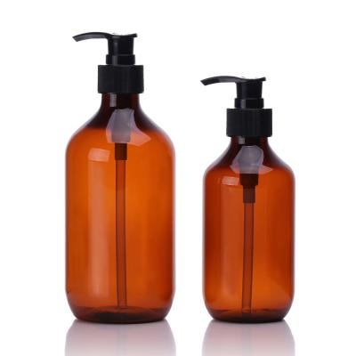 China PSB Amber Frosted Plastic Bottles Soft Matt Finish Shampoo 200ml And 300ml Shampoo Bottle Cosmetic Touch for sale