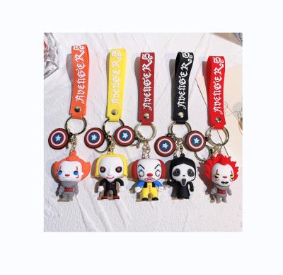 China Screaming head chain ghost clown head chain throwback soul clown festival gifts blockbuster main cha ugly baby pendant doll border for sale