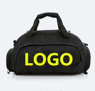 China Custom Logo Man Waterproof Sport Duffel Nylon Bags Durable Gym Set With Shoe Compartment for sale