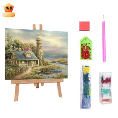 China Top Selling Landscape Painting Europe Amazon 5D DIY Diamond Painting Numbering Kit Set Customized Original Canvas Gifts For Kids for sale