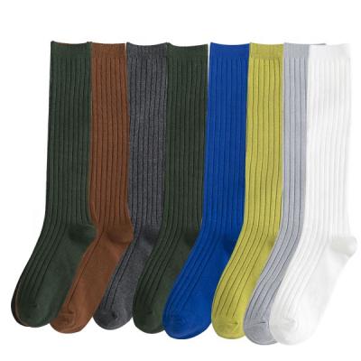 China Japanese Cotton Girl Tube Girl Socks School Calf Socks Knee Length Socks Girl Socks for sale