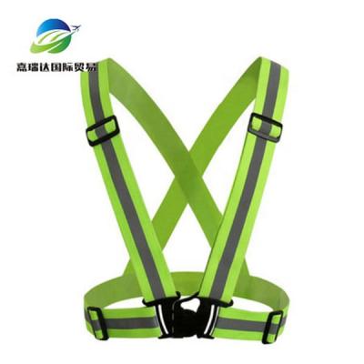 China Self-protective elastic and adjustable reflective vest for running, walking, jogging, cycling, motorcycling for sale