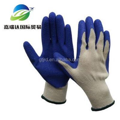 China Comfortable/Flexible/Durable T/C Wire Safety Gloves Palm Coated Latex Ply Finish Blue Gloves Working Gloves for sale